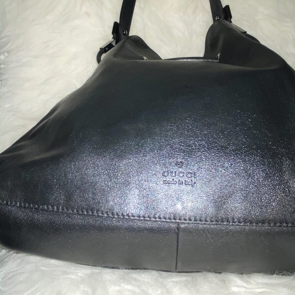 AUTHENTIC GUCCI Leather Small Hobo bag tag code 0116… - Picture 7 of 9